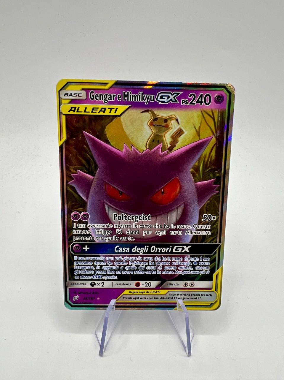 Pokémon Gengar e Mimikyu alleati holo GX 53 italiano good Team Up gx Alleati