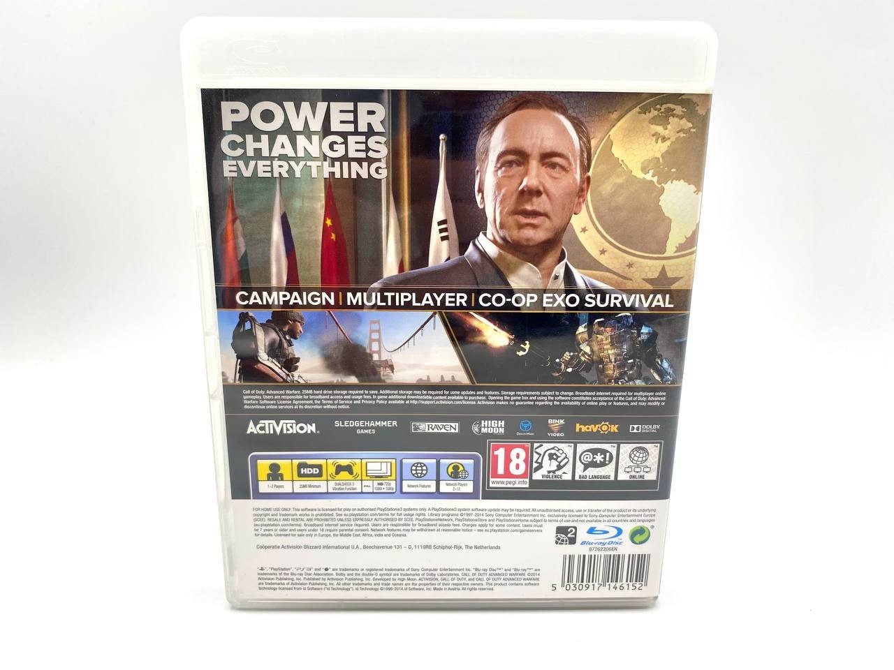 CALL OF DUTY ADVANCED WARFARE PS3 Playstation Inglese ENG Completo Funzionante