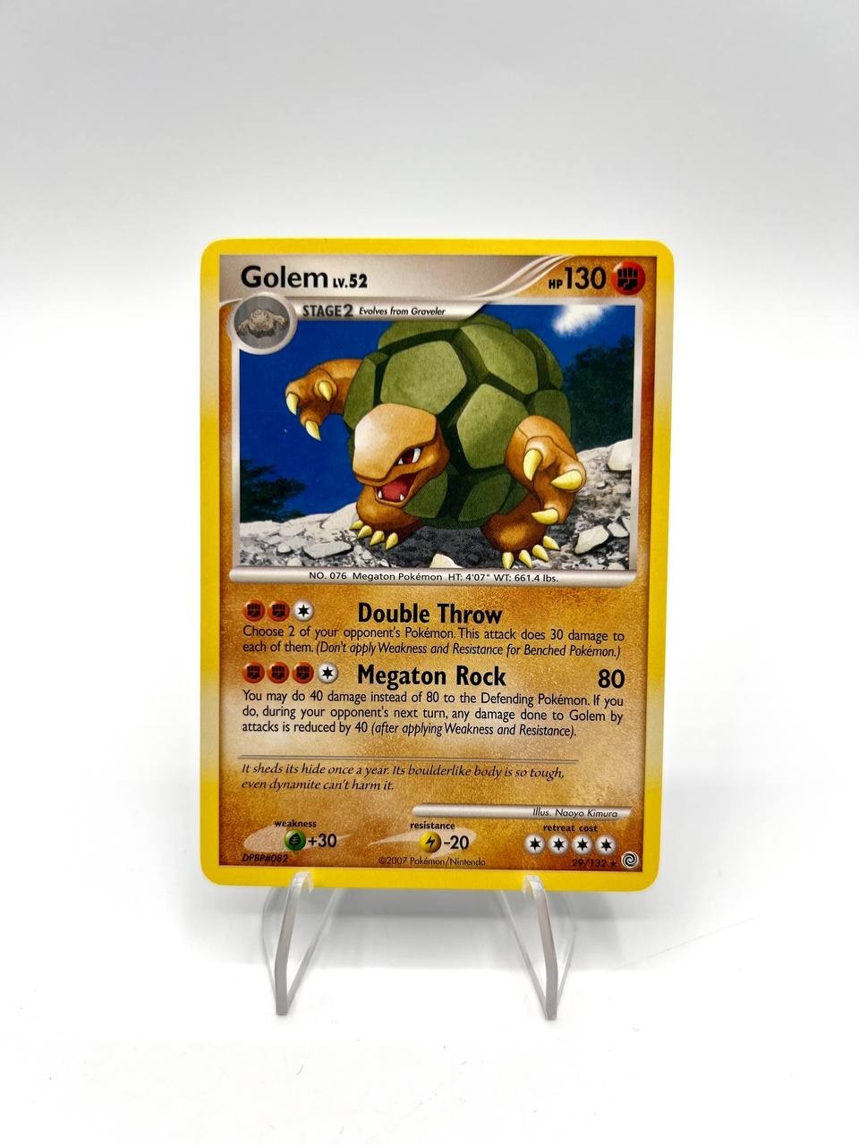 Carta pokemon Golem lv 52 29/132 set Secret Wonders Inglese No holo Vintage NM