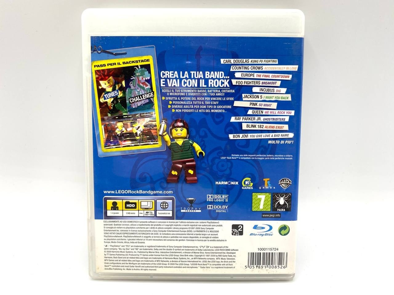 LEGO Rock Band PS3 Sony PlayStation3 ITALIANO ITA COMPLETO TESTATO E FUNZIONANTE