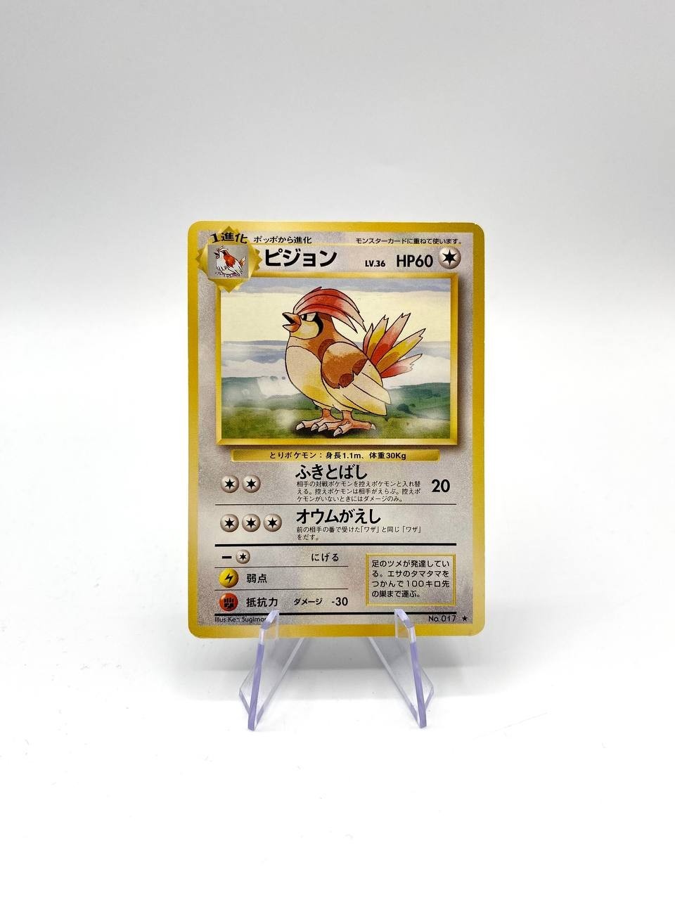 Carta pokemon Pidgeotto No. 017 Base Set Japanese Vintage No holo Excellent