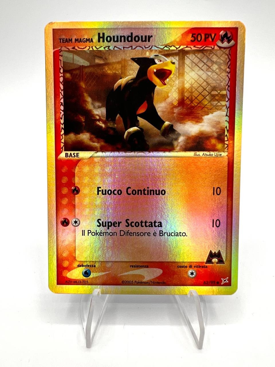 Team Magma's Houndour 62/95 Team Magma vs Team Aqua Reverse Holo ITA EXC
