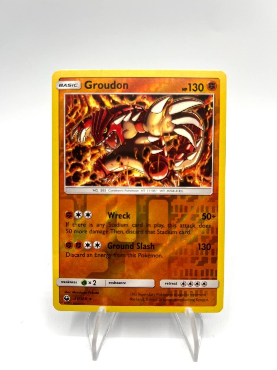 Carta pokemon Groudon 81/168 set Celestial Storm Inglese Near mint Holo reverse
