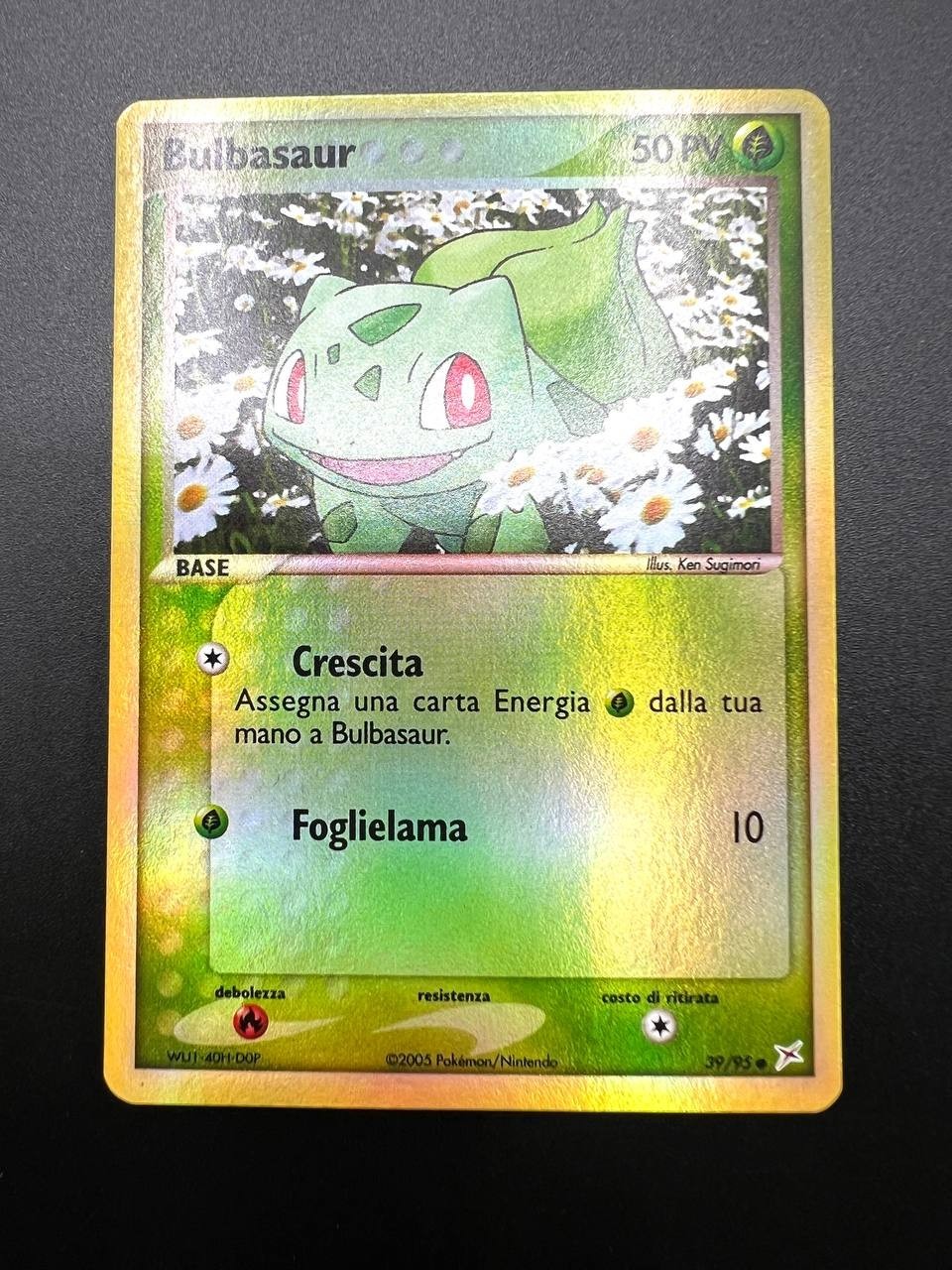 Carta pokemon Bulbasaur 39/95 EX Team Magma vs Team Idro Italiano Reverse NM