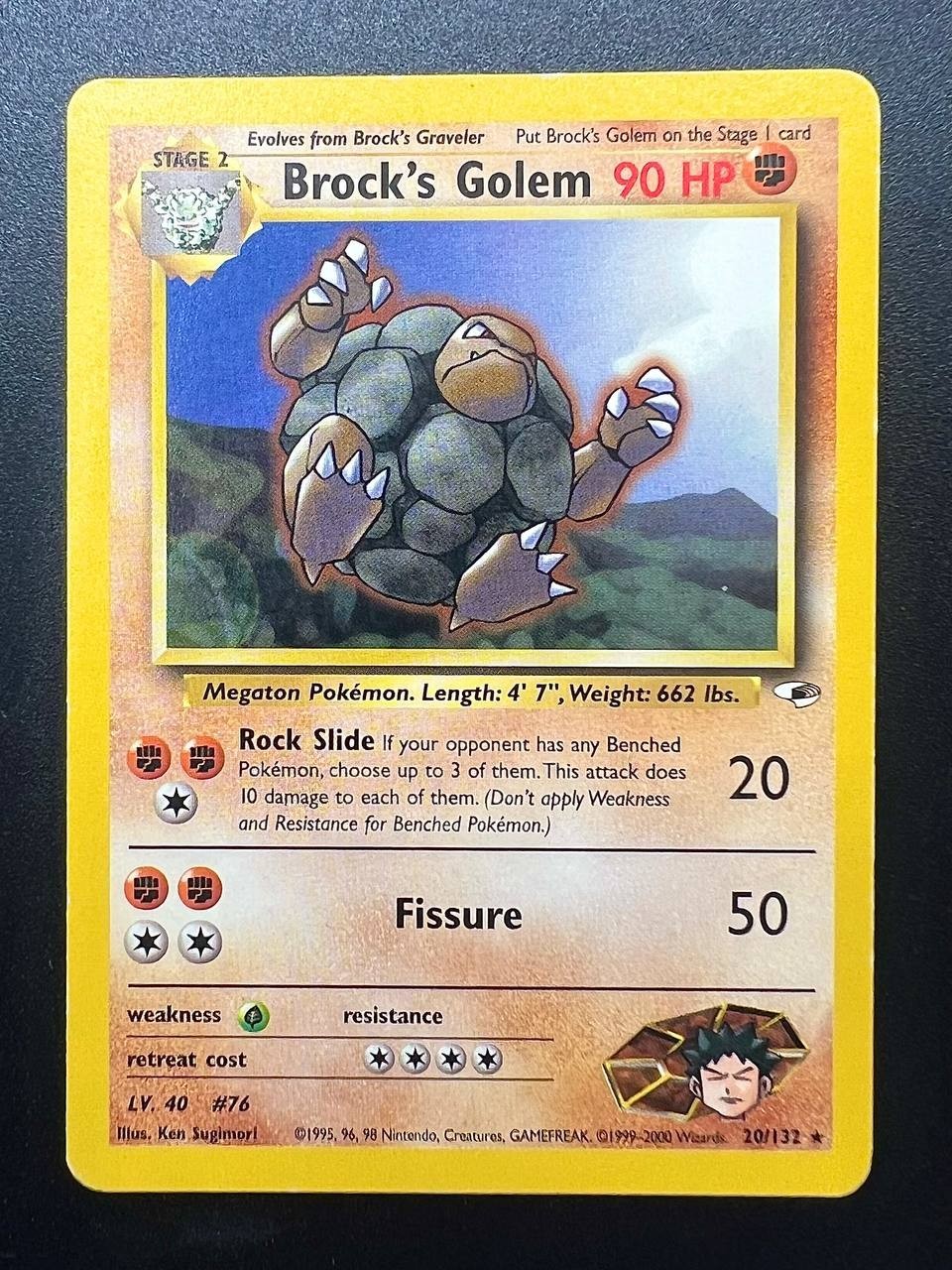 Pokémon Brock's Golem set Gym Heroes GH 20/132 No Holo Italiano Vintage Good