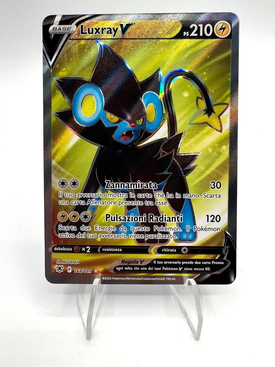 Carta pokemon Luxray V F 168/189 Lucentezza siderale Italiano Near mint Full art