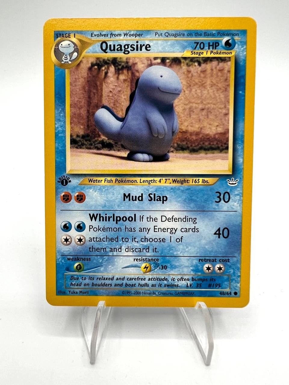 Carta pokemon Quagsire 48/64 Neo Revelation Excellent Vintage ENG 1a Edizione