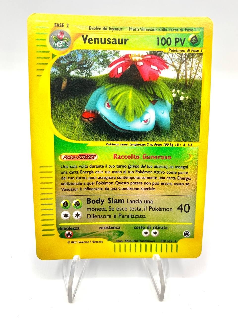 Carta Pokemon VENUSAUR 30/165 HOLO Italiano set Expedition 2002 Excellent