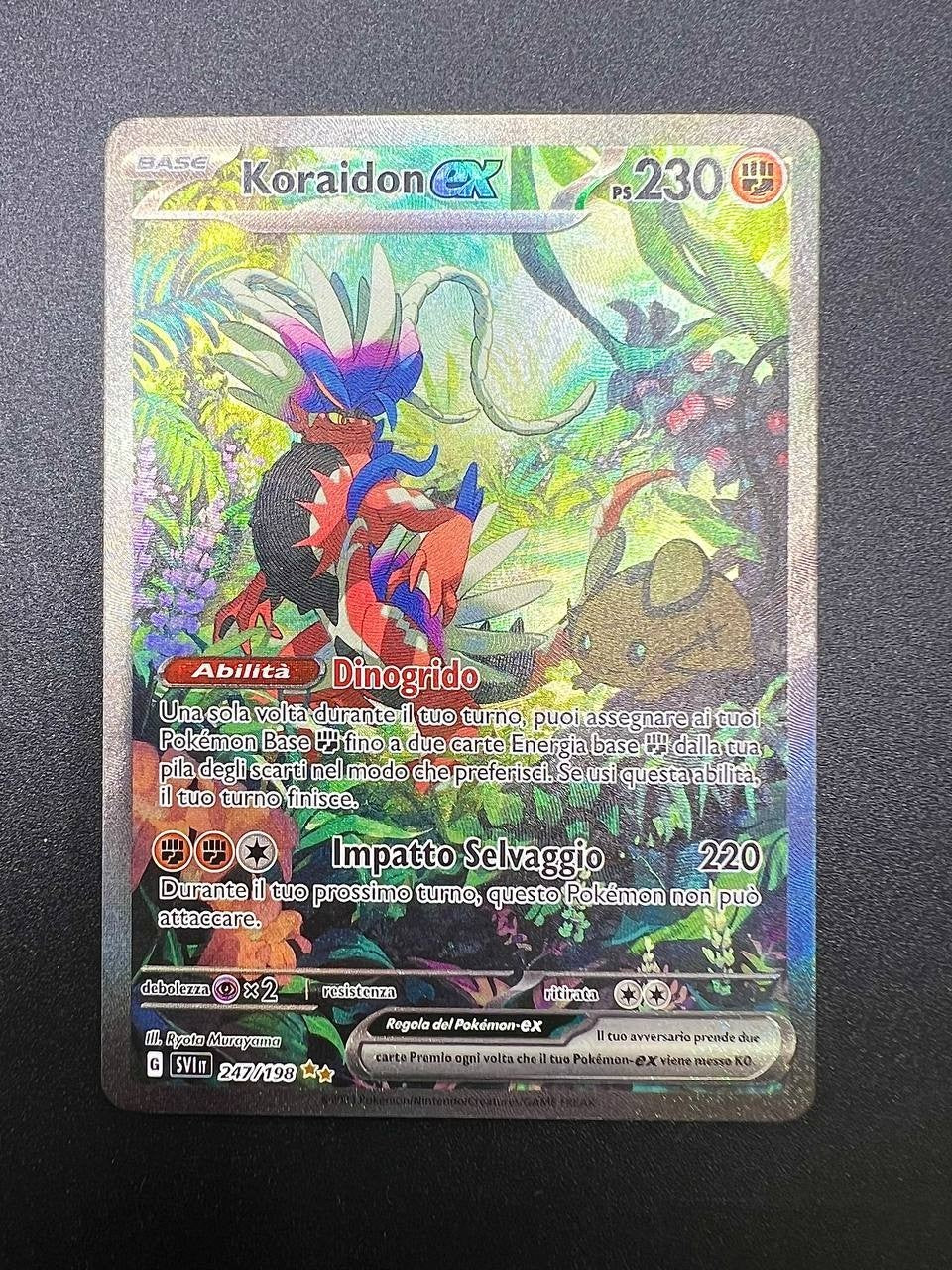 Pokemon Koraidon ex 247/198 Holo set Scarlatto e violetto SVI Near mint Italiano