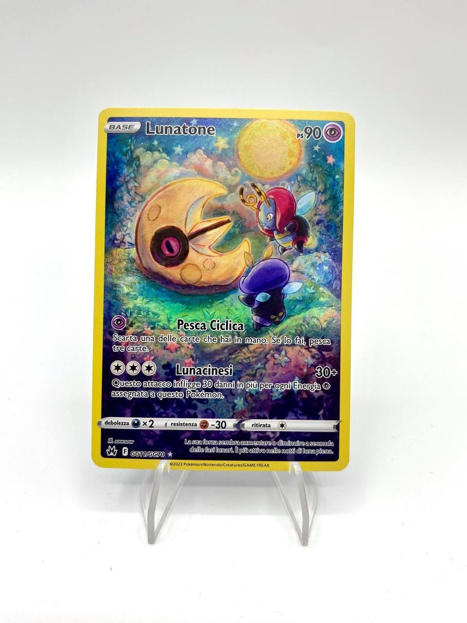 Carta Pokémon Lunatone GG11/GG70 F Galarian Gallery Zenit Regale Italiano Holo