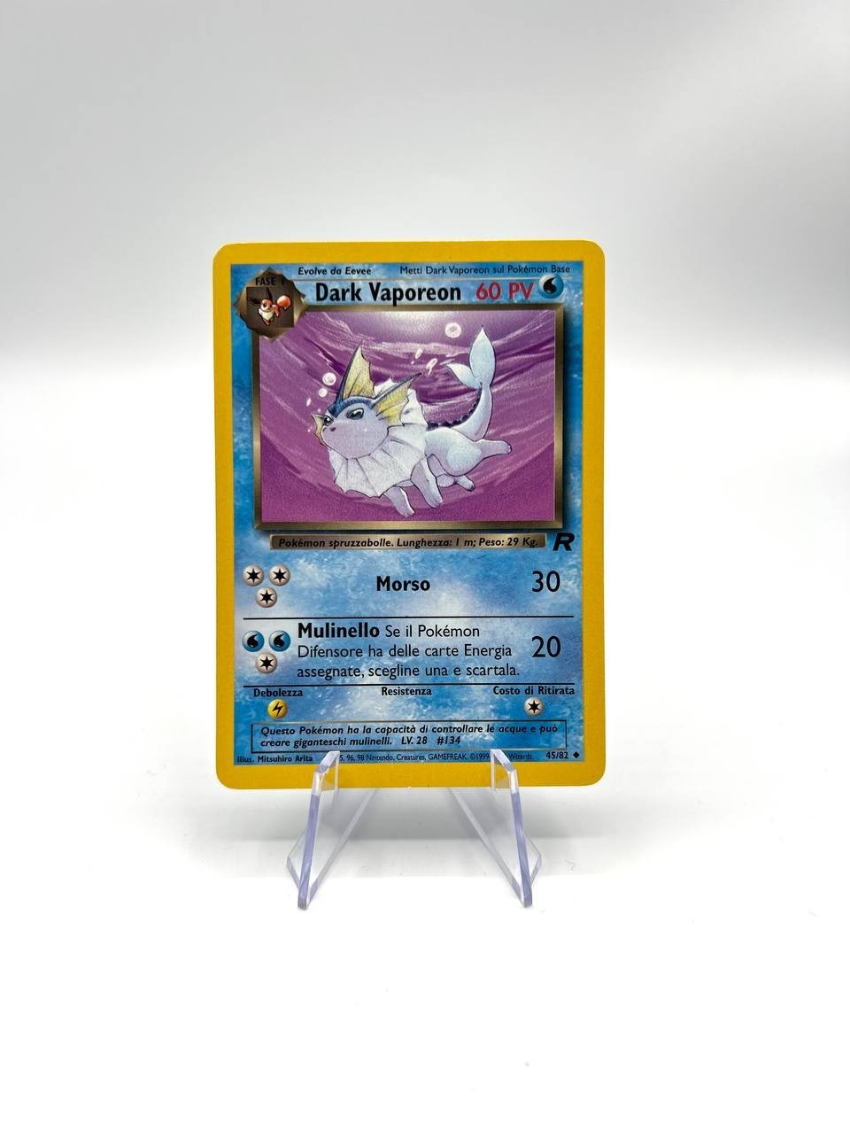 Carta Pokemon Dark Vaporeon set Team Rocket 45/82 Italiano Light played no holo