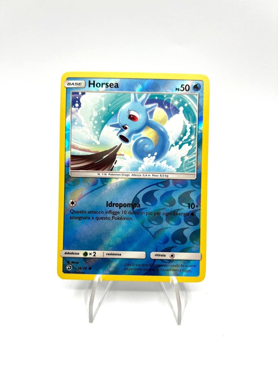 Carta pokemon Horsea 16/70 Trionfo dei draghi Italiano Near mint Reverse holo