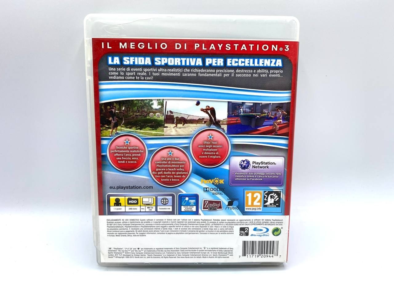 Sports Champions PS3 PLAYSTATION essentials Funzionante completo Italiano