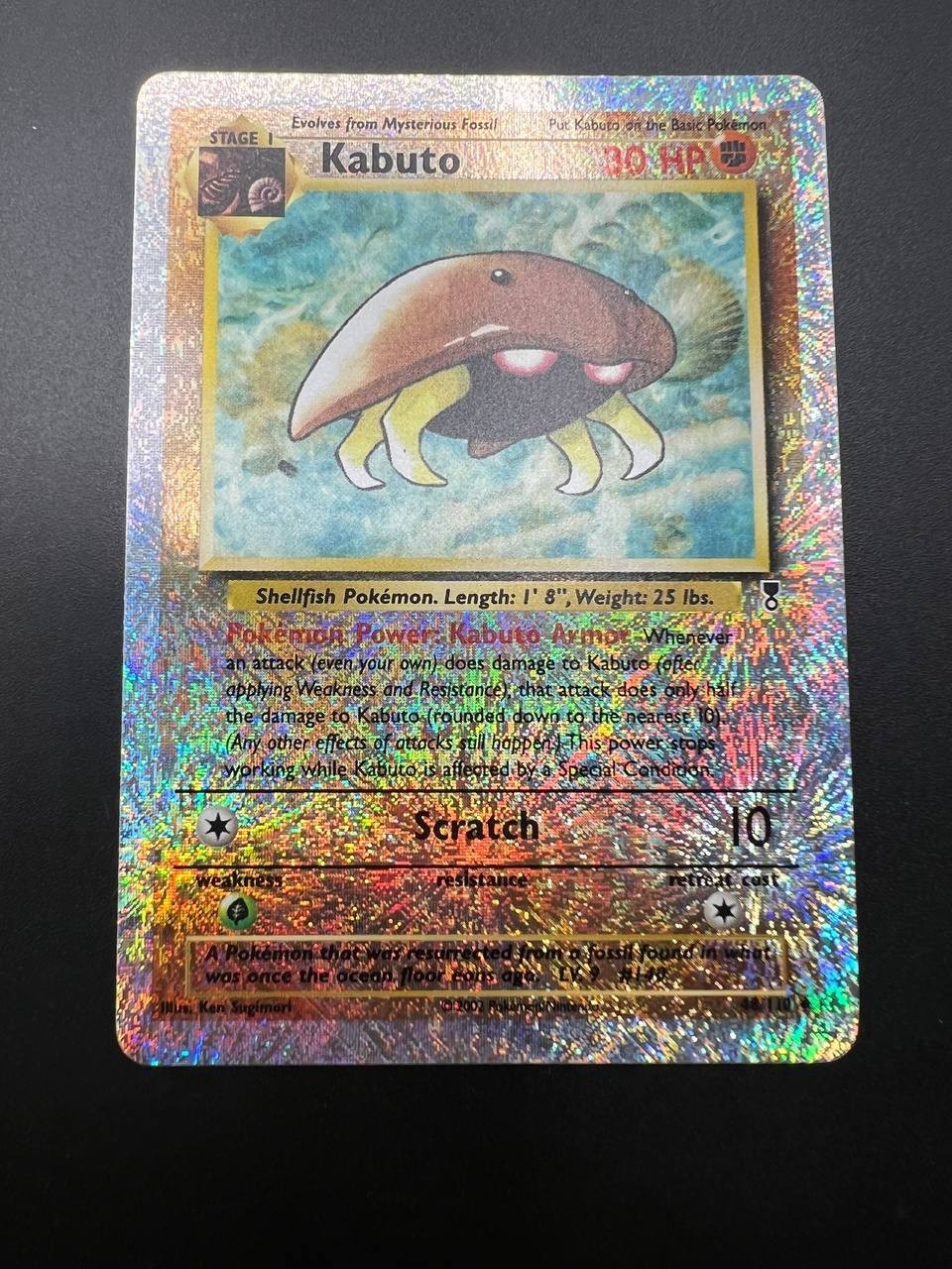 Carta pokemon Kabuto 48/110 Legendary Collection Reverse Holo EXC Vintage ENG