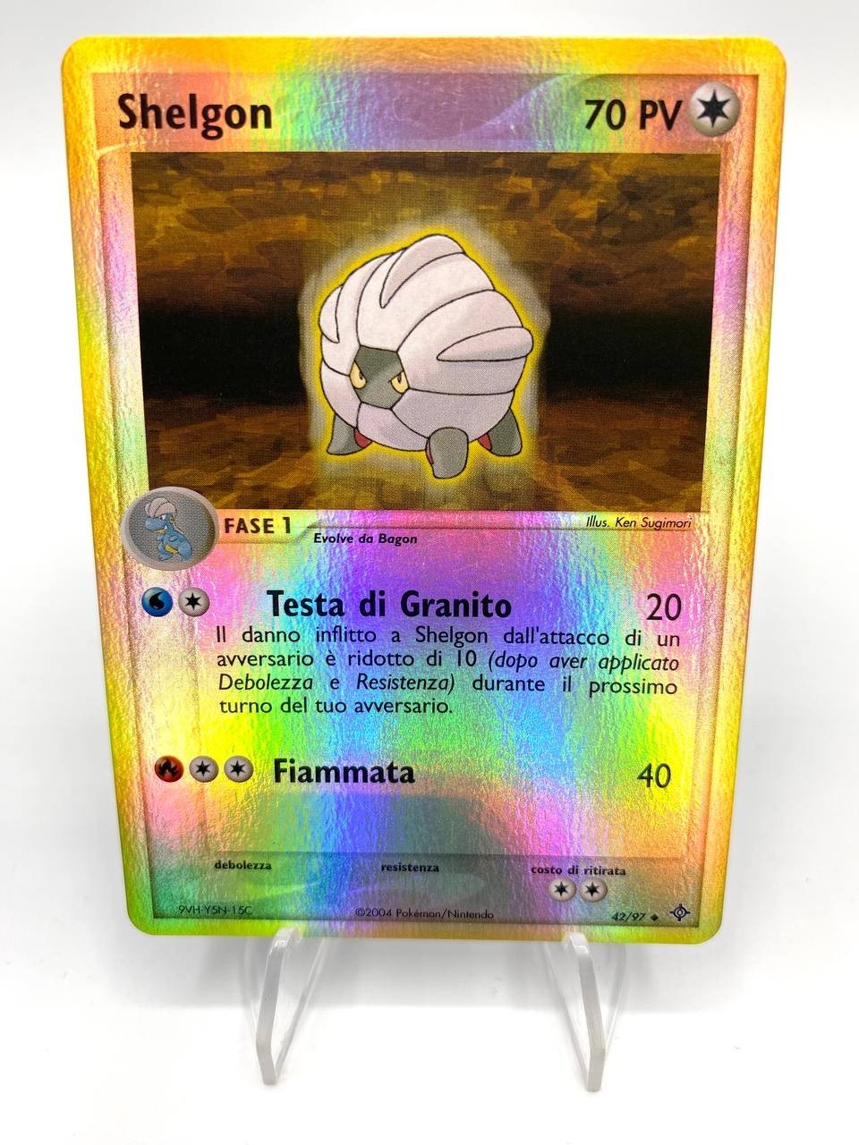 Carta pokemon Shelgon 42/97 Reverse Holo EX Drago Near mint Vintage Italiano