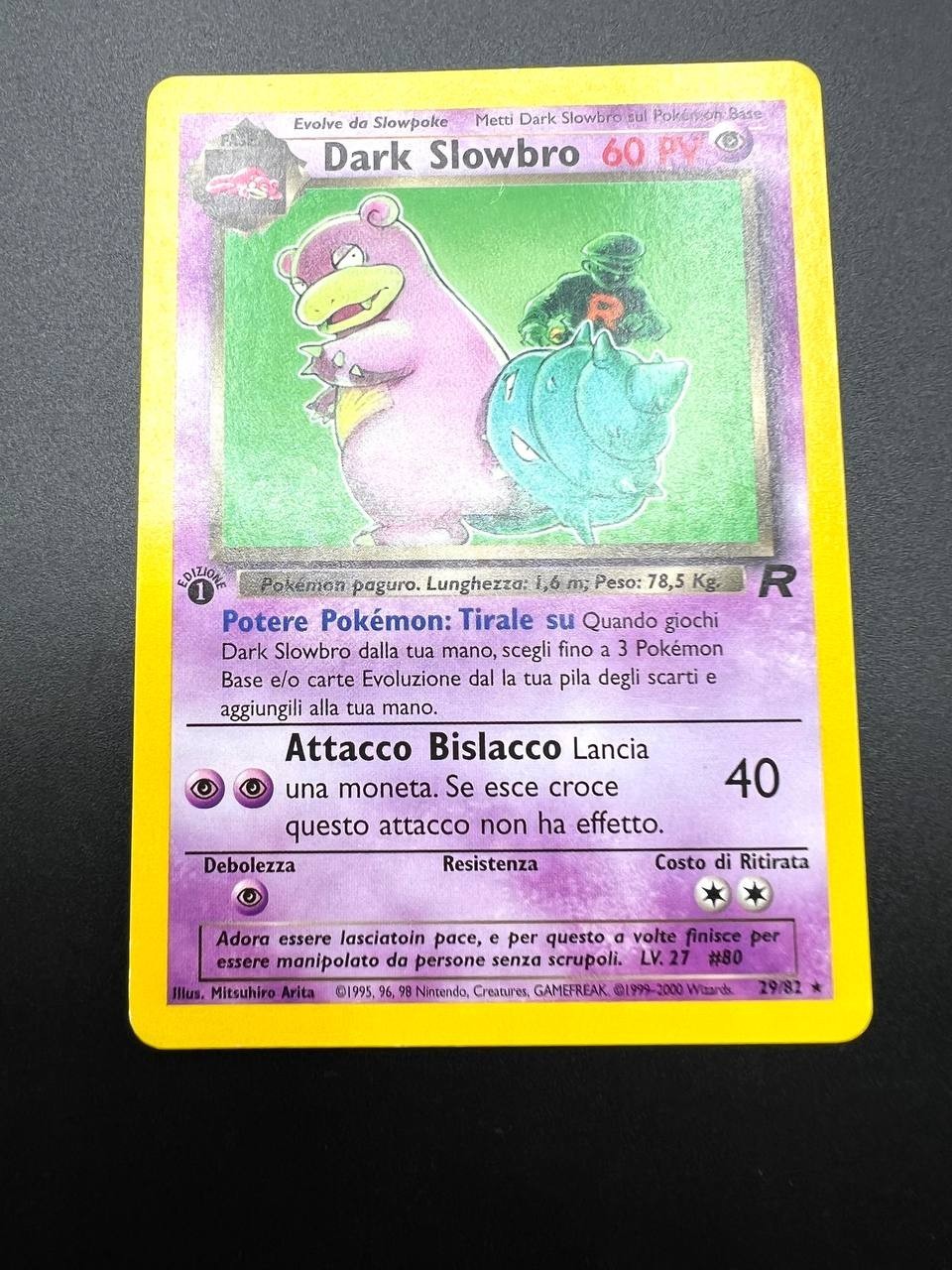 Carta Pokémon Dark Slowbro 1a edizone no Holo set Team Rocket 29/82 Ita Played