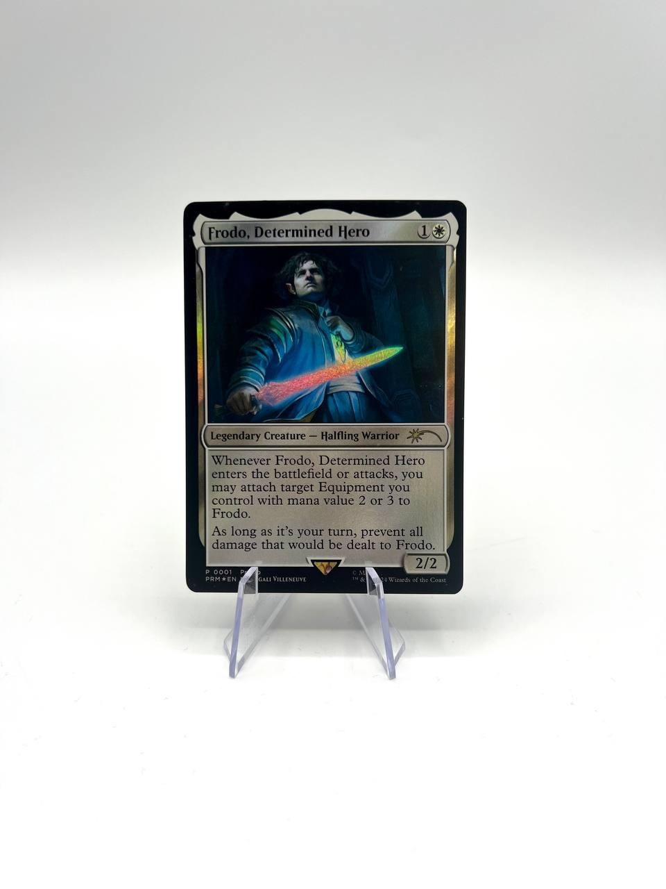 Carta Frodo Determined Hero P 0001 NM Foil MTG LotR Lord Rings Inglese NM Holo