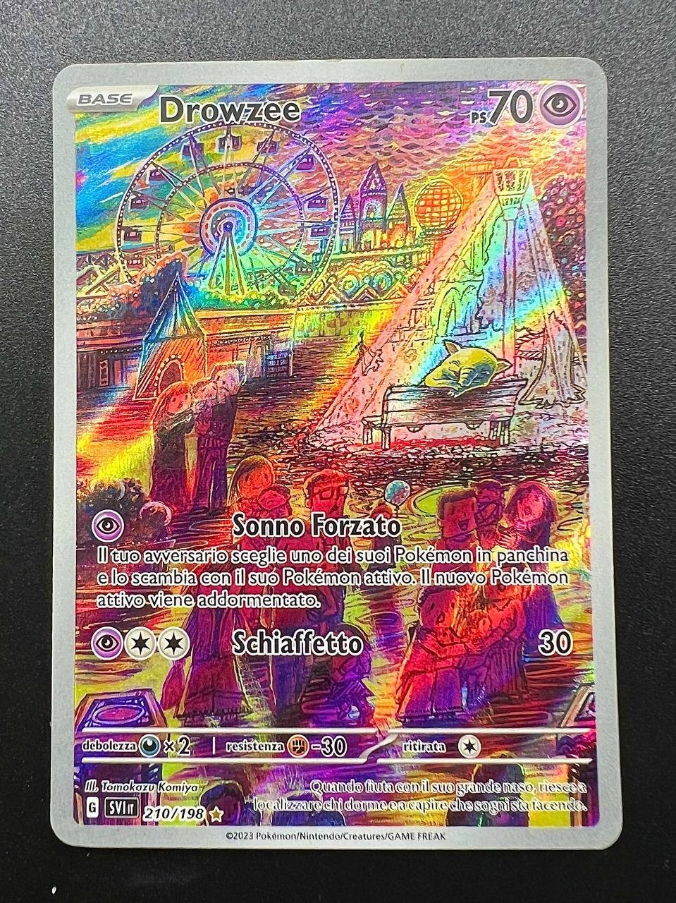 Carta Pokemon Drowzee 210/198 SVI Scarlatto e violetto Italiano Holo Excellent