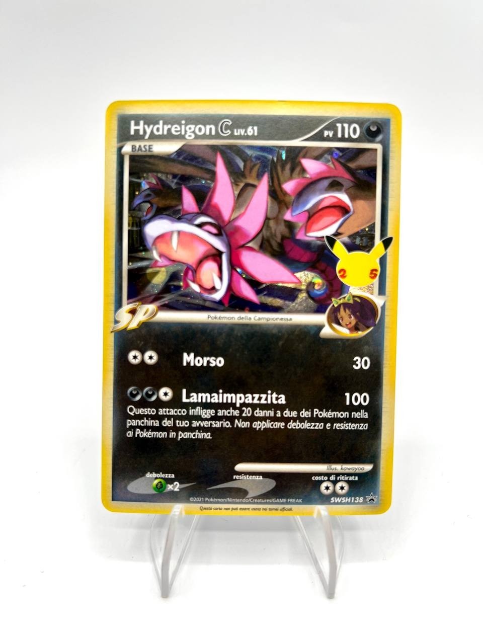 Carta Pokemon Hydreigon C LV.61 SWSH138 25th Anniversario Promo Holo Italiano NM