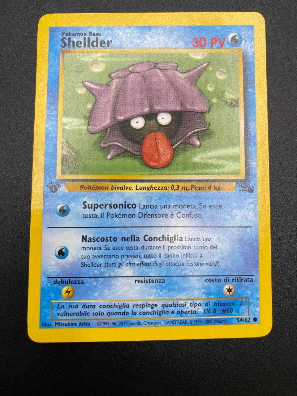 Carta Pokémon Shellder 54/62 set Fossil FO Italiano Excellent Vintage No holo