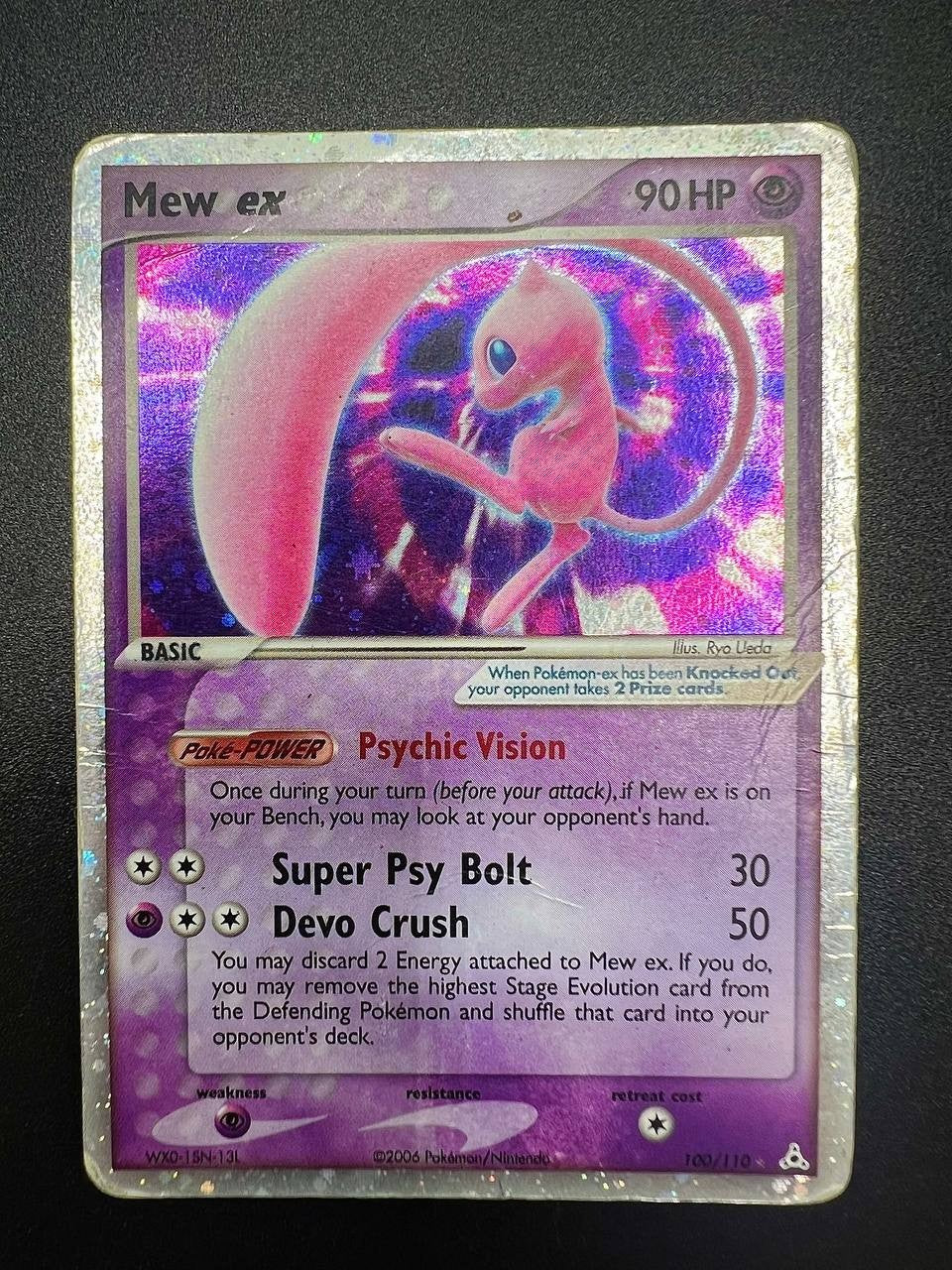 Carta pokemon Mew ex set Holon Phantoms Holo 100/110 Poor Inglese Vintage