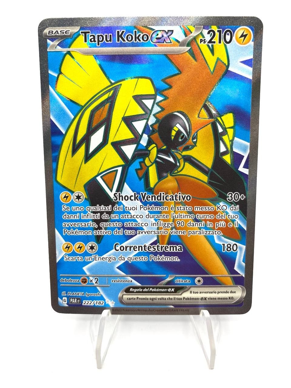 Carta Pokemon Tapu Koko 222/182 set Paradosso Temporale PAR Italiano Near Mint