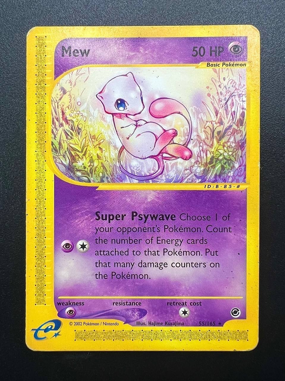 Carta Pokemon Mew 55/165 EX set Expedition Inglese No holo Vintage Good