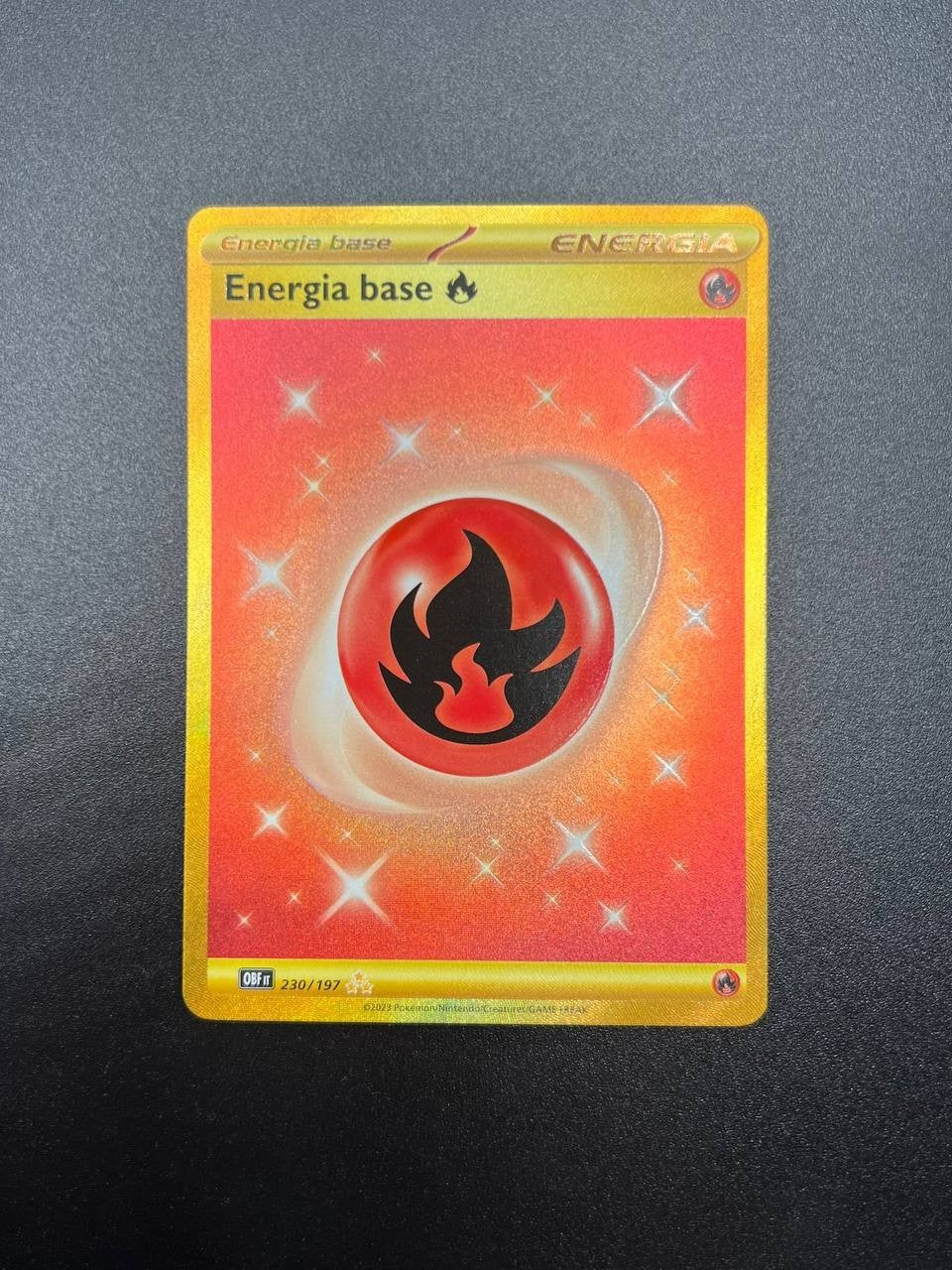 Pokémon Energia Base Fuoco 230/197 Set OBF ITA Reverse Holo Olografica 2023