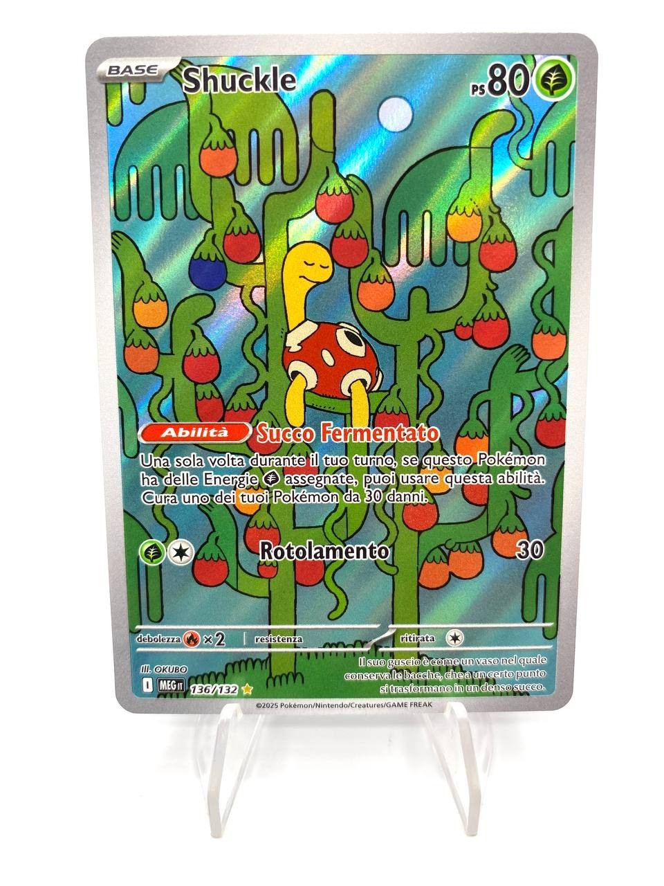 Carta pokemon Shuckle AR MEG 136/132 set Mega evoluzioni Italiano Near mint