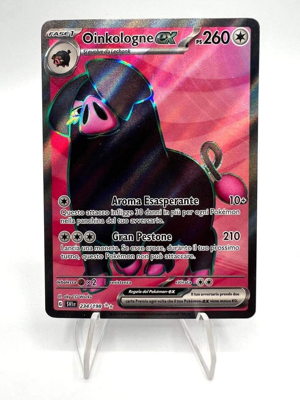 Carta Pokemon Oinkologne Ex 234/198 Scarlatto e Violetto SVI Italiano Near Mint
