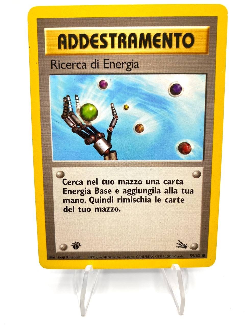 Carta Pokemon Ricerca Di Energia 1 Edizione 59/62 ITA set Fossil Excellent