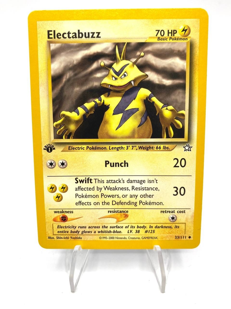 Carta pokemon Electabuzz 1st Edition set Neo Genesis Excellent 1st edition
