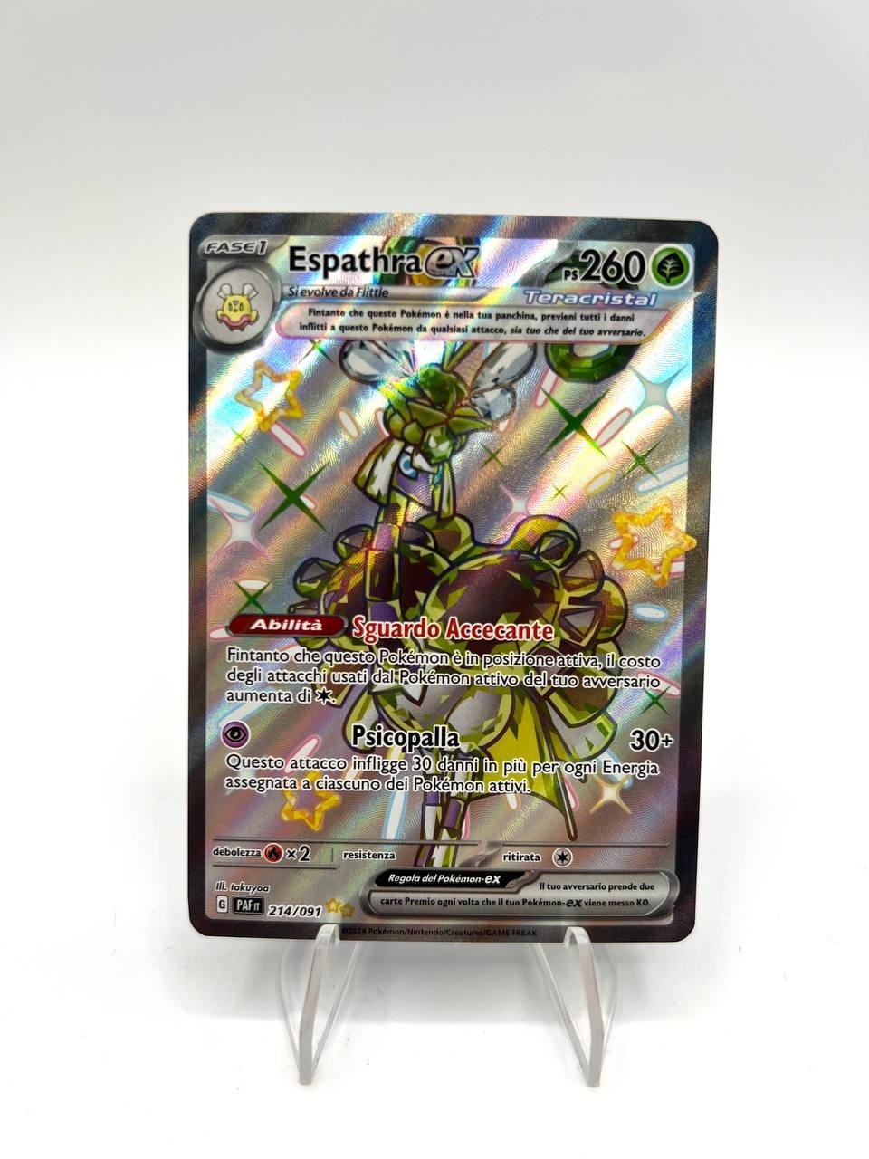 Carta pokemon Espathra ex 214/091 set Destino di paldea Holo Near Mint Italiano
