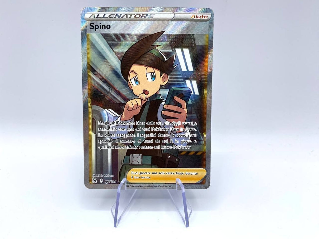 Carta Pokemon Allenatore Spino Full Art 195/196 set origine perduna Italiano NM