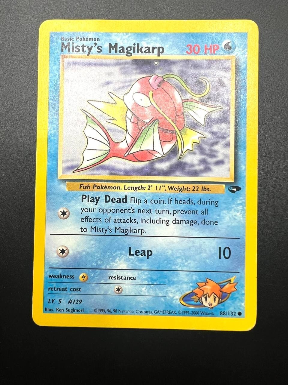 Carta Pokemon set Gym Challenge Misty's Magikarp 88/132 Inglese good Vintage