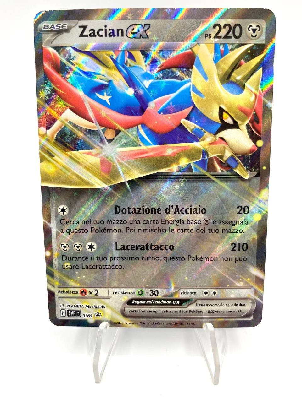 Carta Pokemon Zacian ex SVP 198 promo Near mint Italiano scarlatto e violetto