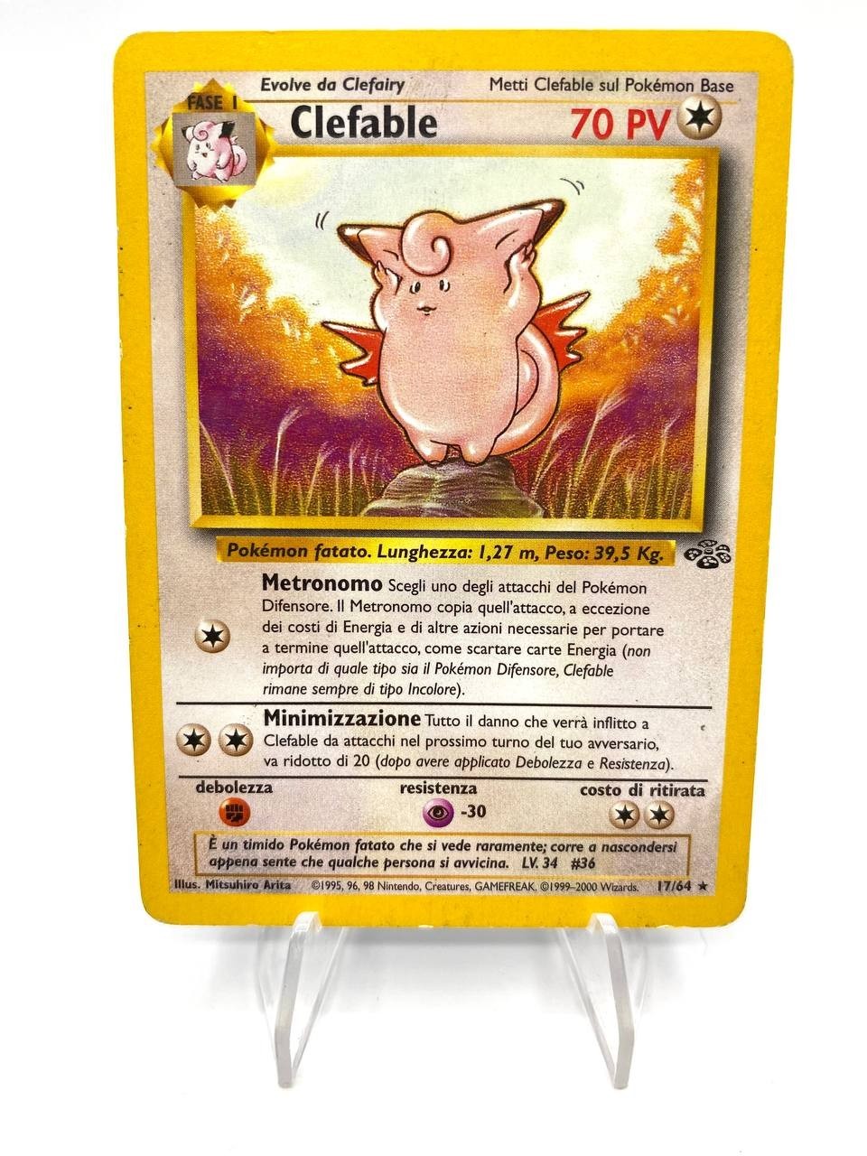 Carta pokemon Clefable No Holo Italiano 17/64 set Jungle JU Good Vintage Wizards
