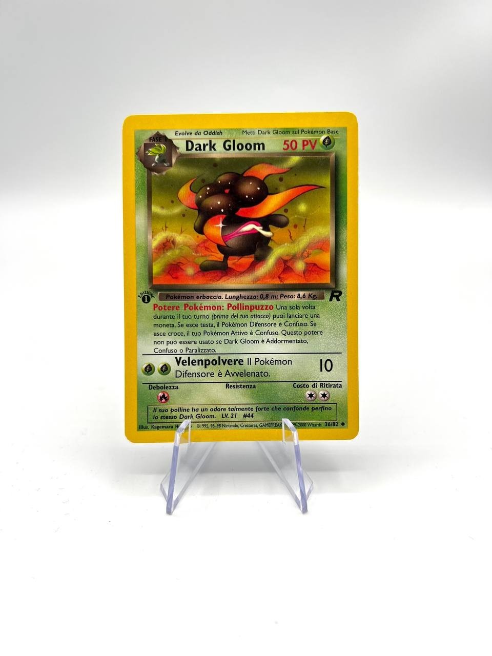 Carta Pokemon Dark Gloom set Team Rocket 1a edizione 36/82 Italiano excellent