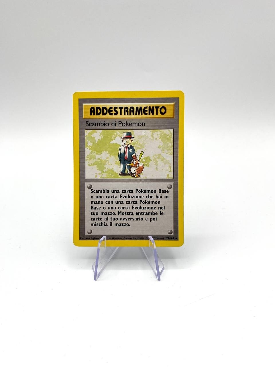 Carta Addestramento Scambio Di Pokemon italiano set base BS 77/102 Excellent