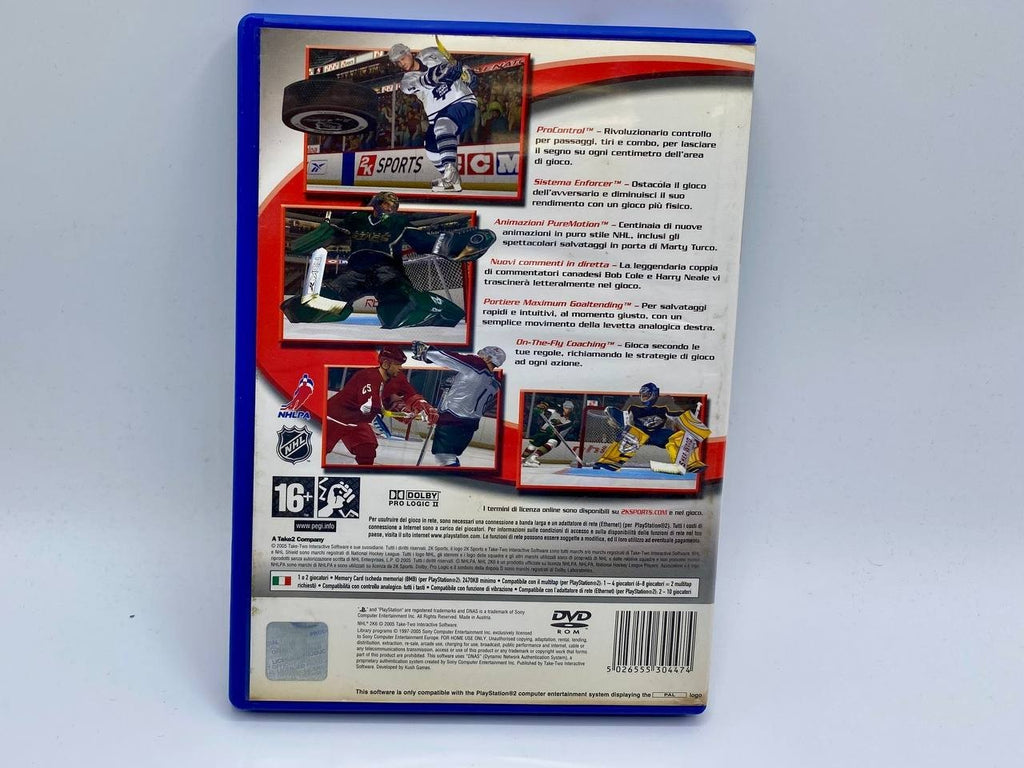 NHL 2K6 ICE HOCKEY 2006 SONY PS2 PLAYSTATION 2 ITALIANO ORIGINALE COMPLETO