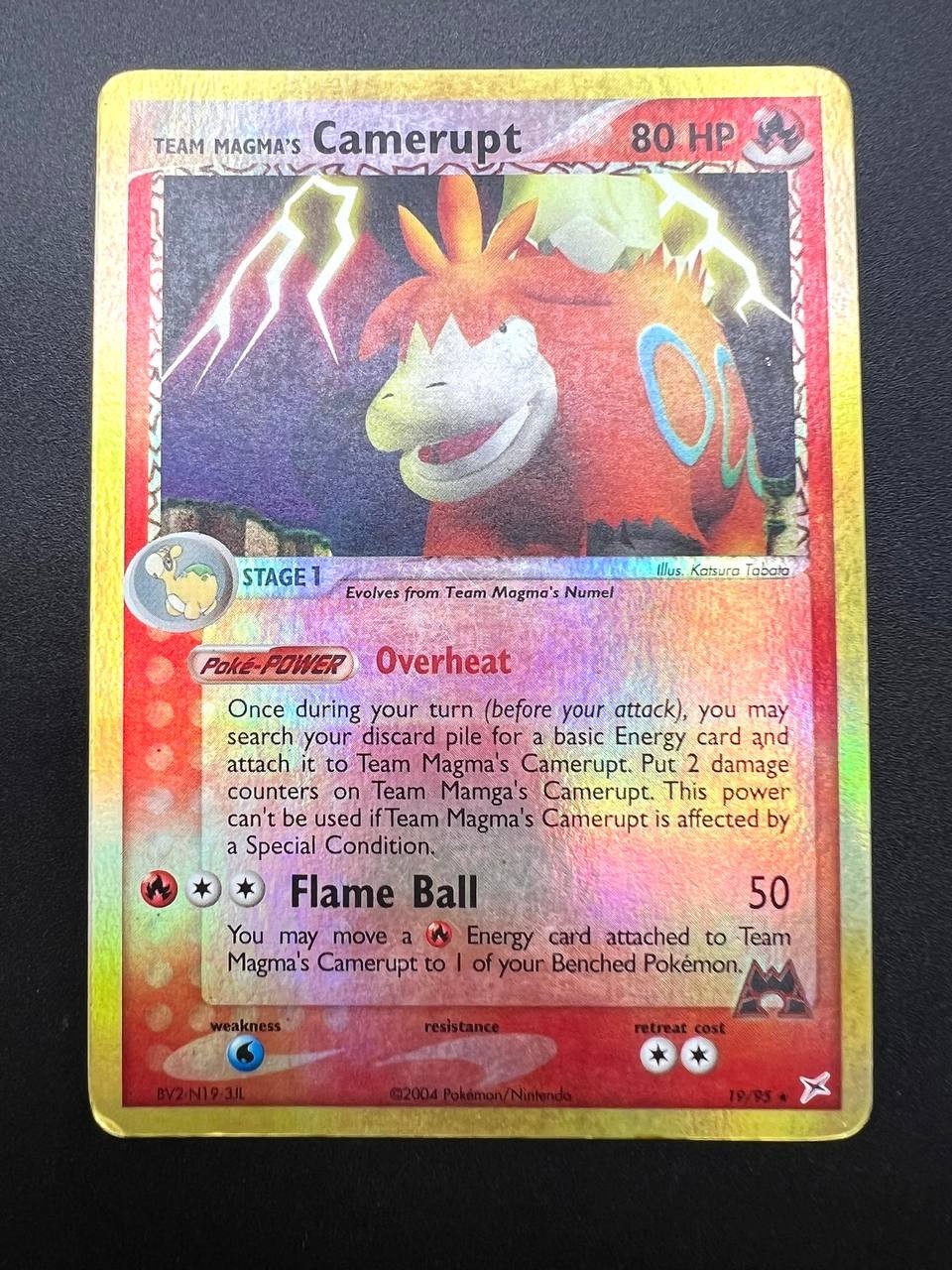 Carta Pokemon Team Magma's Camerupt Team Magma vs Team Aqua 19/95 Reverse Good