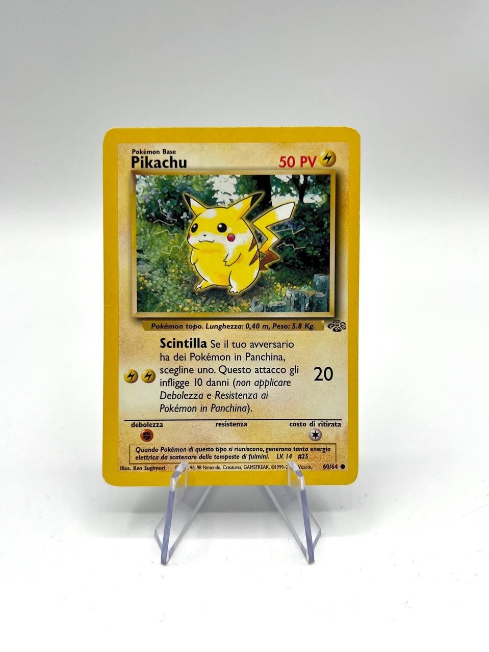 Carta Pokemon Pikachu 60/64 Set Jungle italiano light poor Vintage no holo