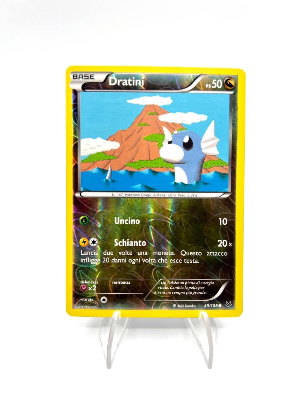 Carta pokemon Dratini 49/108 set Furie volanti Italiano Reverse Holo Near mint