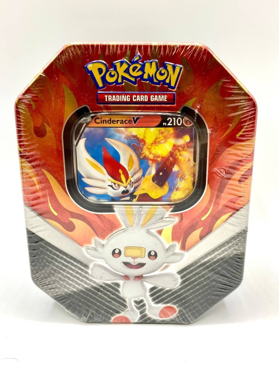 Tin Pokémon Amici di Galar Cinderace V Sealed Italiano 4 bustine
