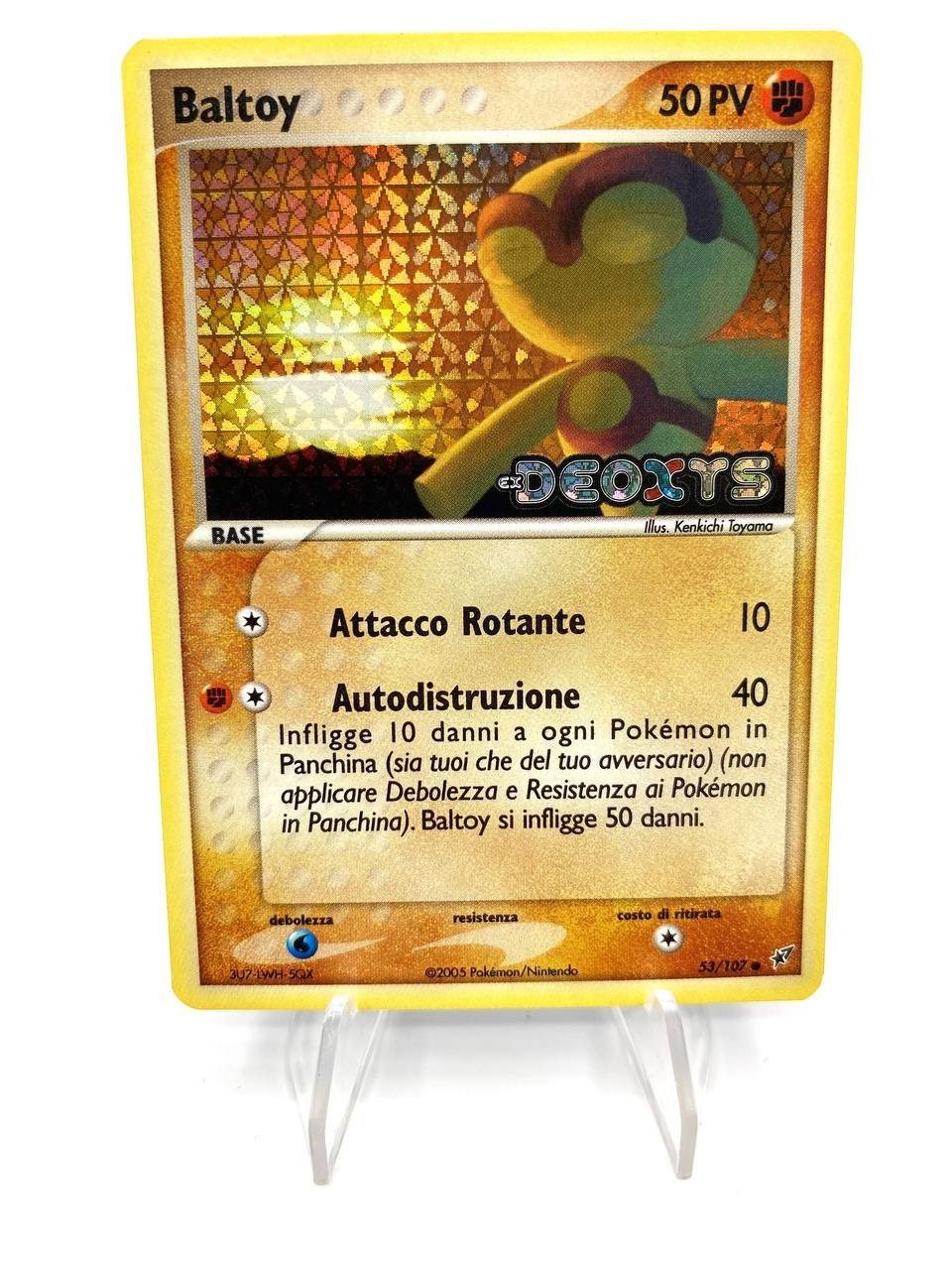 Carta Pokémon Baltoy EX Deoxys 53/107 Reverse Holo Stamped Italiano Near mint