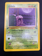 Carta pokemon Grimer 48/62 1 Edizione set Fossil FO Italiano Excellent Vintage
