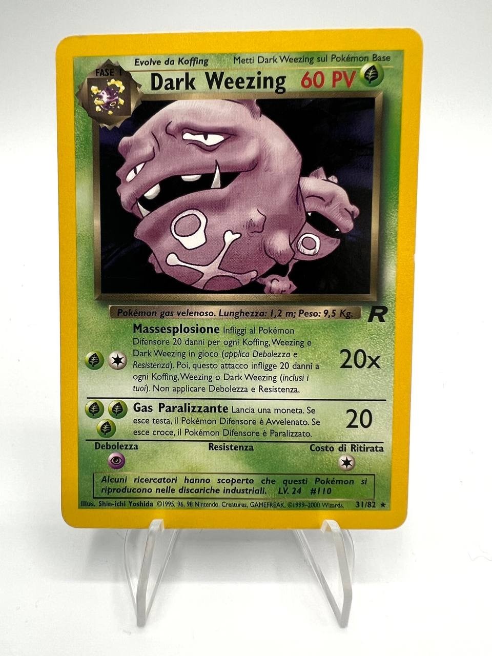 Carta Pokemon Dark Weezing set Team Rocket 31/82 Italiano Vintage Good no holo