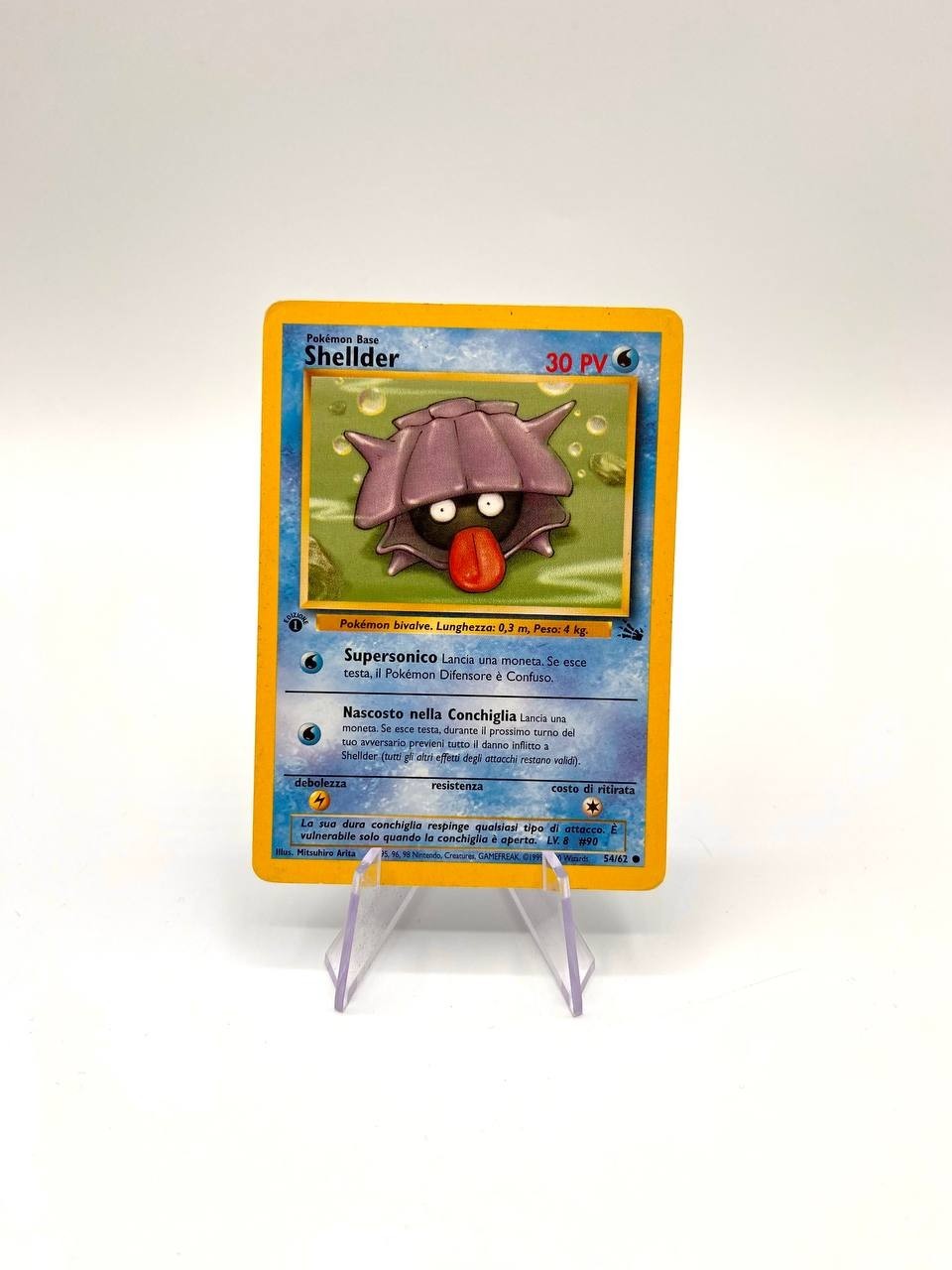 Carta Pokémon Shellder 54/62 set Fossil FO Italiano poor Vintage No holo