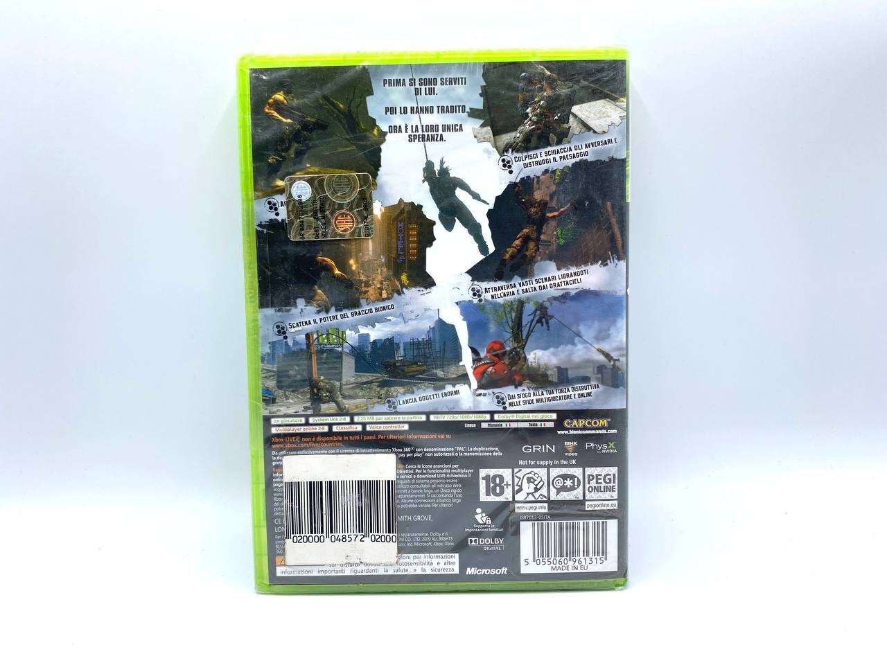 BIONIC COMMANDO XBOX 360 Capcom PAL Italiano COMPLETO Nuovo Sigillato
