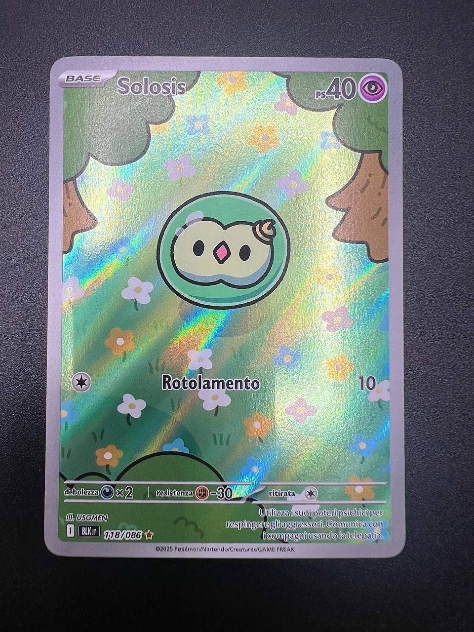 Pokemon SOLOSIS BLK 118/086 Luce Nera ITALIANO Scarlatto e Violetto CARTA ITA NM